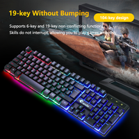 Clavier de jeu optique RGB à 104 touches, filaire USB, avec rétroéclairage LED tendance, clavier de jeu personnalisé, vente flash