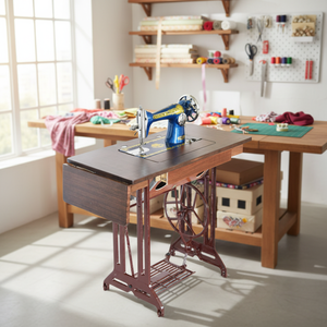 JUKKY Vente chaude Machine à coudre domestique vintage JA à pédale à pied marcheur pour vêtements de maison - Product Image 1