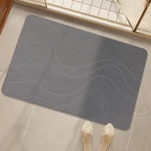 Bath Floor Bathroom Kitchen Custom Mud Super Hot Sale Thick Non-Slip Quick Dry Absorbent Mat Carpet Rug Diatomite