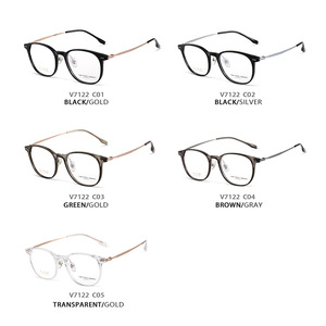 Veithdia – montures de lunettes optiques ovales en titane pur, unisexe, légères, protection contre la lumière bleue, 7122 - Product Image 2