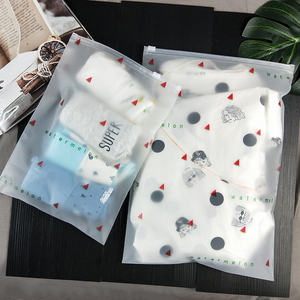 Clothing Bags Custom Printing EVA Frosted Transparent Plastic Clothing Bags Zip Lock Packaging Zipper Garment Bags