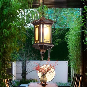 Lampe suspendue extérieure contemporaine LED étanche Villa Jardin Cour Porte Couloir Balcon Lampe suspendue - Product Image 1