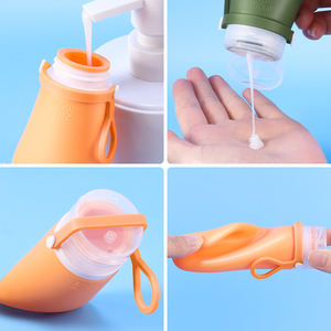 Juego de Botellas Dispensadoras de Viaje de Silicona Reutilizables a Prueba de Fugas para Champú y Loción, Accesorios de Viaje Ecológicos - Product Image 6