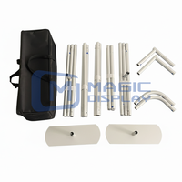 Support de bannière double face en tissu tendu avec cadre en aluminium et bases surdimensionnées pour toile de fond personnalisée 8x8