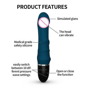 เครื่องนวดซิลิโคน AV แบบสั่น 10 ระดับความถี่ USB - Product Image 2