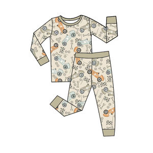 Setelan Piyama Rajut Bambu/Spandex Unisex Bayi Balita Motif Hewan Ritsleting Dua Arah Romper Kasual Tema Hari Valentine - Product Image 2