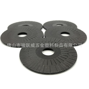 Arandela plana negra de 45 mm de diámetro, metálica, engrosada y duradera, accesorio para muebles - Product Image 1