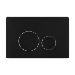 SS-004 Panneau de chasse d'eau mural en acier inoxydable 304 noir mat, design moderne, double chasse, écologique, actionneur à commande manuelle - Product Image 1