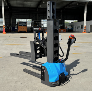 JXforklift 1300kg 1500kg 1,0 Ton 1,5 Ton 1300mm 1500mm Altura de elevación Apilador de palés autoelevador eléctrico completo económico - Product Image 3