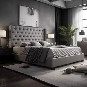 Cadre de <span class=keywords><strong>lit</strong></span> escamotable moderne en cuir transparent en acrylique rembourré grand format personnalisé avec rangement - Product Image 6