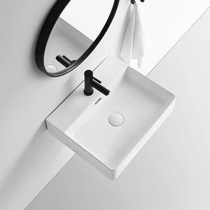 Modernes Design Rechteckige Porzellan Arbeits platte Waschbecken Dünne Kante Günstige Weiß Benutzer definierte Waschbecken - Product Image 4