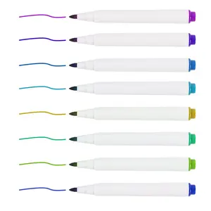 Colorful Erasable Mini Refill Sustainable Flat Tip Water Based Ink Small Magnetic Whiteboard Marker For School