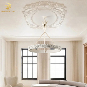 Lustre suspendu blanc rétro médiéval européen, style Art Déco, luxe français, pour salon et <span class=keywords><strong>chambre</strong></span> à coucher - Product Image 5