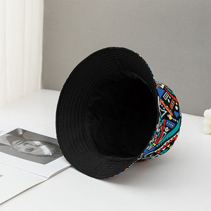 Wholesale <strong>Cheap</strong> <strong>Bucket</strong> <strong>Hat</strong> Flat Top Reversible Printing Designer Cap Outdoor Fishing <strong>Hats</strong> - Product Image 6