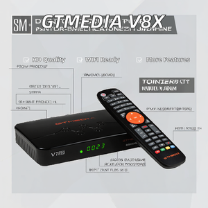 GTmedia V8X Receptor de Satélite Digital, Decodificador H.265, Compatible con Biss PowerVu, WIFI Integrado, Plástico, 12 Meses Gratis, 1 Unidad - Product Image 2