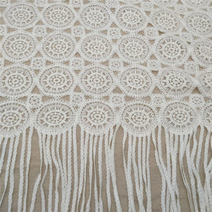 Tassel Embroidered Geometric Water Soluble 100% Polyester Lace Fabric for Garment <b>Accessories</b> Bags <b>Textile</b> - Product Image 5