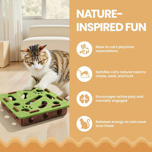 Juguete Interactivo para Gatos, Laberinto de Fieltro Suave, Caja de Juego para Gatitos, Juguete para Gatos para Jugar Solo, Divertido y Ejercicio - Product Image 6