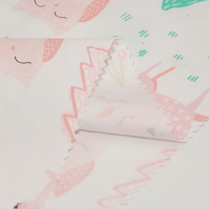 Huỳnh Quang Miễn Phí Dệt 40S Poplin Dễ Thương Deerlet Động Vật In Ấn Phim Hoạt Hình Cotton Hữu Cơ Vải Cho Bé Tấm Ga Giường - Product Image 3