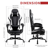 AJUNION Gaming-Stuhl mit Massage 350lbs Hochwertiger Computerstuhl Immersives Erlebnis Computerstuhl Rollender PC-Stuhl