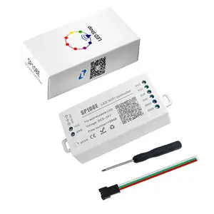 Controlador LED inalámbrico SP108E Wifi, DC5-24V LED a todo color, 2048 píxeles, Control por aplicación para IOS y Android, tira WS2812