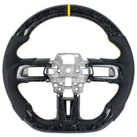 Accessoires intérieurs de voiture Volant en fibre de carbone pour Ford Mustang GT GT350 GT500 Shelby 2015 à 2023 2.3T EcoBoost