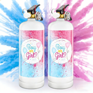 Extintor Personalizado para Revelación de Género con Polvo Holi de Colores, Spray de Humo en Polvo para Baby Shower - Product Image 1
