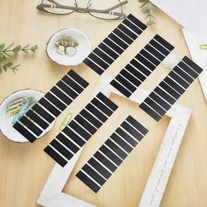 6pcs Multicolor Solid Writable PET Index <b>Labels</b> Self-adhesive File Page Markers Customizable Office School Organization - Product Image 1