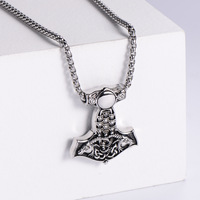 Kalung Liontin Punk Vintage Double Head Eagle New Pvd Pria dari Baja Tahan Karat 316, Perhiasan Fashion, Grosir, Aksesoris untuk DIY