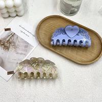 SHESHARES Pince à cheveux de luxe en acétate en forme d'aile de cœur avec strass - Grande pince requin écologique pour fêtes et usage quotidien