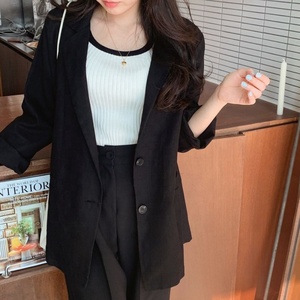 OEM Slim Fit <span class=keywords><strong>Blazer</strong></span> für Frauen Custom Baumwolle Langarm Jacken mit Knopf Dekoration All-Match Casual Fashion Tops Hot <span class=keywords><strong>Sale</strong></span> - Product Image 4