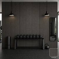 Panneau mural WPC gris imitation bois, revêtement imperméable pour intérieur, pour hôtel, réception, hall, bureau, villa, appartement
