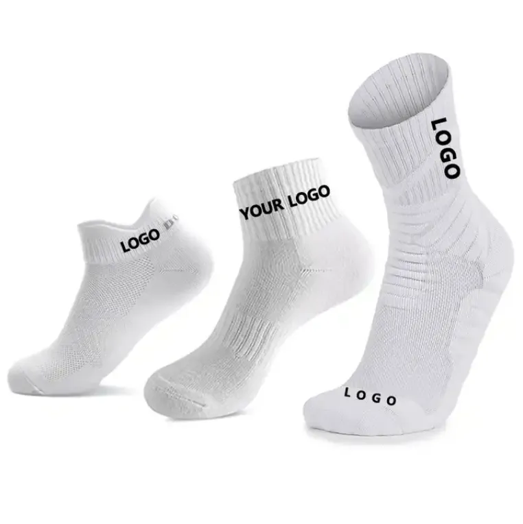 Pabrik WUYANG kualitas tinggi kaus kaki pria kaus kaki logo kustom katun olahraga uniseks