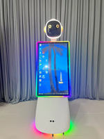 Robot Photo IA Populaire 2026 : Cabine Photo Mobile Robotisée Sans Fil à Rotation Automatique pour Mariages