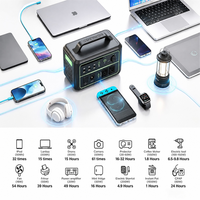 Station d'alimentation portable 110V 220V 12V 24V 1200W 1120Wh LiFePO4 à onde sinusoïdale pure, générateur solaire pour recharge de voiture