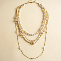 Collier empilable multicouche en perles de verre rétro Kaimei, chaîne de luxe pour femme, bijoux en perles superposées
