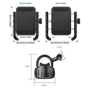 [Destek Video kaydı] motosiklet telefon tutucu, [hızlı kurulum] bisiklet telefon dağı gidon cep telefonu kelepçe - Product Image 6