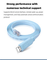 Câble de console de débogage USB vers RJ45 plaqué or pour commutateur de configuration de contrôle H3C Cisc0 Routeur