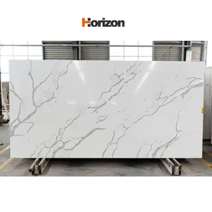 Hot Sale Artificial Stone Resin Exterior Artificial Stone Calacatta White Artificial Quartz Stone Slab