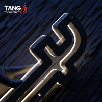 Letrero de Letras Curvas de Acrílico 3D Personalizado, Letras de Canal Iluminadas con Retroiluminación LED, Resistentes al Agua IP65, para Decoración de Tiendas
