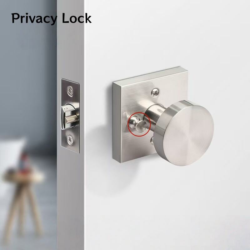 Serrure de confidentialité en argent brossé