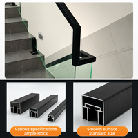 Huimeida Garde-corps de balcon en verre et alliage d'aluminium pour escalier, pour villa, maison individuelle, design moderne et luxueux de style rural, à encastrer