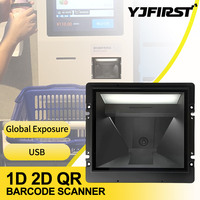 Lector de Códigos QR 2D YJFIRST, Plataforma de Escaneo Omnidireccional, Escáner de Códigos de Barras de Escritorio con Ventana Grande, en Stock en Almacén
