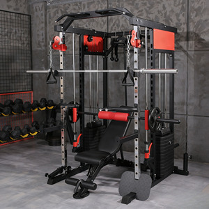 Smith Machine Multifunzione: Rack <span class=keywords><strong>per</strong></span> Squat in Ferro, Multi-Gym e Power Rack <span class=keywords><strong>per</strong></span> Uso Domestico, Allenamento Fitness Completo - Product Image 1