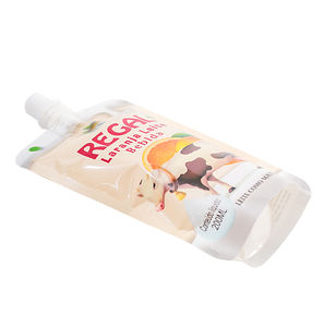 कस्टम दूध रस तरल पेय पेय प्लास्टिक पैकेजिंग स्टैंड अप पैकिंग पाउच डोप्पैक बैग - Product Image 4