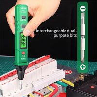 Stylo testeur de tension multifonctionnel, testeur de tension/continuité/résistance avec lampe de poche pour électricien et usage domestique