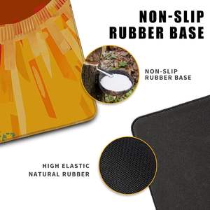 لوحة ماوس مزخرفة بأزهار كبيرة الحجم مخصصة، مقاومة للماء، مانعة للانزلاق، مع حواف معززة - Product Image 4