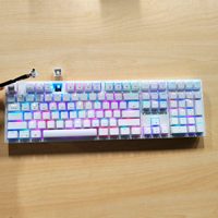 Clavier de jeu mécanique Keywin OEM 108 touches, trois modes, éclairage RGB, connexion sans fil 2.4G, connexion filaire USB, nouveau, hot-swappable, 3000mAh