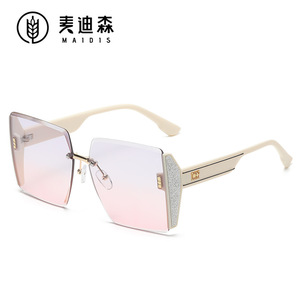 Maidis Square <b>Frame</b> Sunglasses UV400 Protection Large Size For Outdoor Activities Unisex Fashionable Sun Glasses - Product Image 3