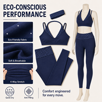Soutien-gorge de yoga 2-en-1 superposé blanc à pois pour femme, en tissu extensible, séchage rapide, doux et recyclable, avec logo personnalisé, haut de sport et fitness de haute qualité