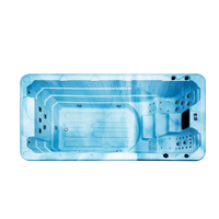 Bain à remous extérieur moderne en acrylique compact pour 2 personnes BG-6601 avec fonction massage |   Spa de luxe prêt à l'emploi pour usage en villa